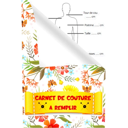 Robinette ET Clarimunda EDITIONS Carnet de Couture à remplir: Cahier à Compléter par les détails de vos projets de couture (Mesures, mercerie, Matériel, tissu etc.) | Parfait Cadeau ... pour couturière et Couturier (French Edition)