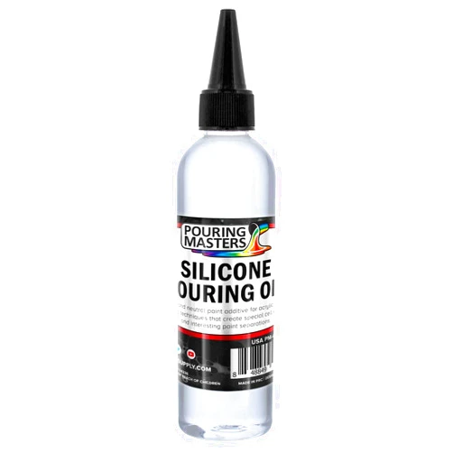 U.S. Art Supply 6-Ounce Silicone Pouring Oil - 100% Silicone Oil Pouring Medium for Acrylic Paint, Clear, Odorless Cell Creation Medium