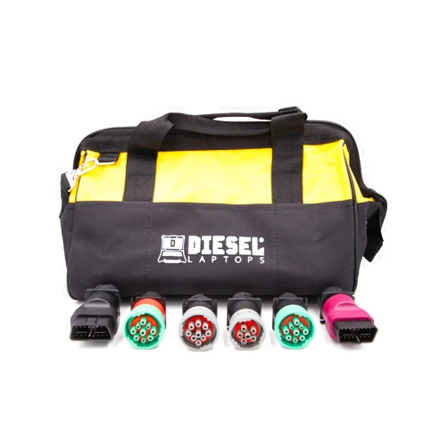 Diesel Laptops Master Adapter & Convertor Cable Set for 9-Pin, 6-Pin, OBDII, CAT9, CAN3, Paccar, & More