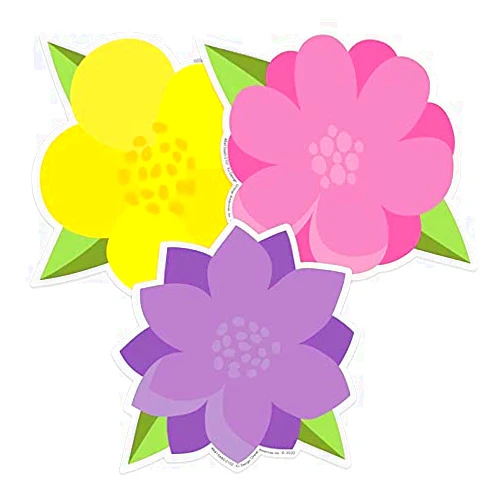 Eureka A Teachable Town Flowers Paper Cut-Outs, Pack of 36