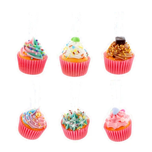 The Bridge Collection Mini Cupcake Ornaments, Set of 6-2.5
