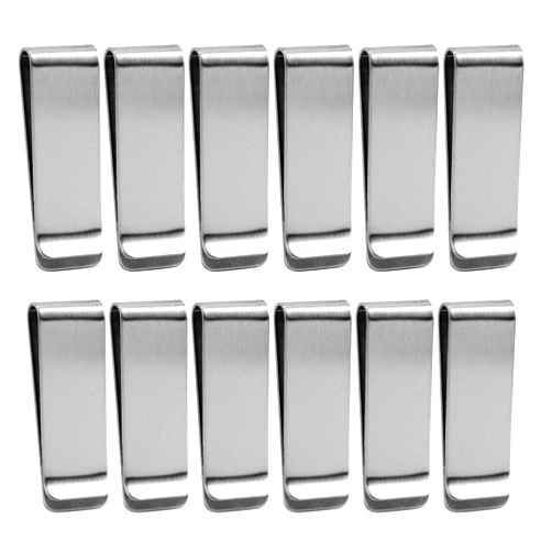 yarlung 12 Pack Stainless Steel Money Clip, Slim Cash Wallet, Credit Card Holder, Front Pocket Minimalist Wallet