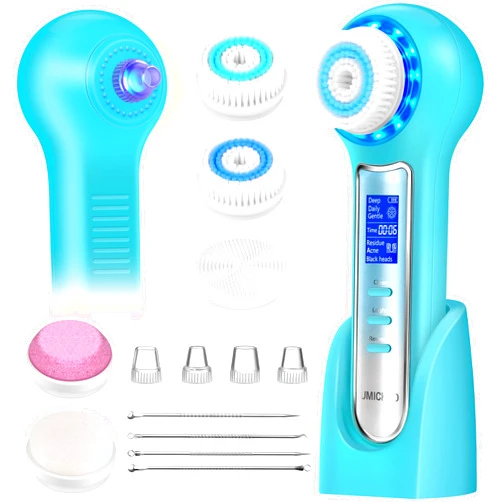 Umickoo Blackhead Remover Vacuum,Rechargeable Facial Cleansing Brush with LCD Screen,IPX7 Waterproof 3 in 1 Face Scrubber Brush for Exfoliating, Massaging and Deep Pore Cleansing