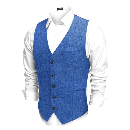 COOFANDY Men Casual Suit Vest Slim Fit Formal Vest Business Weeding Waistcoat