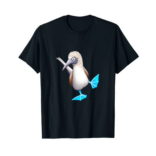 Skizzenmonster Quirky Seabird Gifts Fancy Dancing Sea Bird Funky Blue Foot Booby T-Shirt