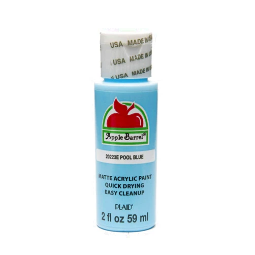 Apple Barrel Acrylic Paint in Assorted Colors (2 oz), 20223, Pool Blue
