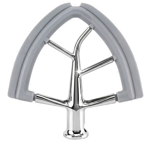 NewlyArt Stainless Steel Flex Edge Beater for KitchenAid Tilt-Head Stand Mixer 4.5 5 QT, No Coating Flat Beater with Dual Silicone Scrapers, Kitchen Aid Accessories and Attachments, Replacement KFE5T