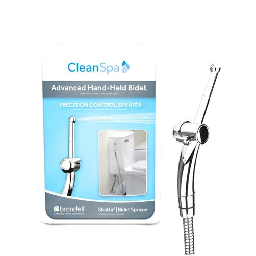 Brondell Hand Held Bidet Sprayer for Toilet: Brondell CleanSpa Advanced Bidet Attachment, Precision Pressure Control Jet Spray, Ergonomic Handheld Bidet for Toilet, Toilet Water Sprayer & Hose Set