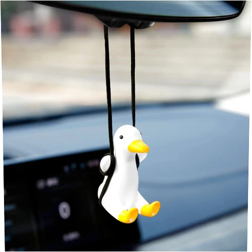 YGMONER Super Cute Swinging Duck Car Mirror Hanging Ornament Car Interior Accessories (Duck), right