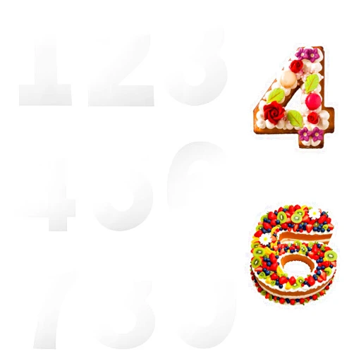 LLOUSSAK 12 Inch Large Size Number Cake Mold Baking Forms Moulds, 9 Pcs 0-8 Cake Number Stencils Flat Plastic Templates Cake Cutting Numerical Stencils for DIY Numbers Cakes Cookies Pastry
