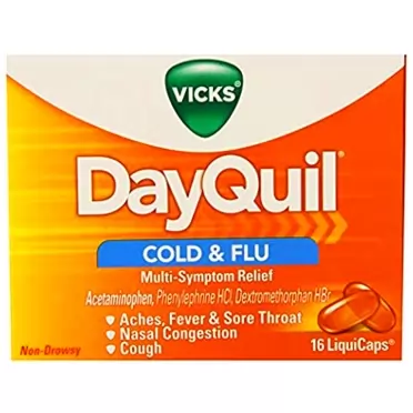 Vicks Dayquil Multisymptom Cold & Flu Relief Liquicaps, Non-Drowsy, 16 ct