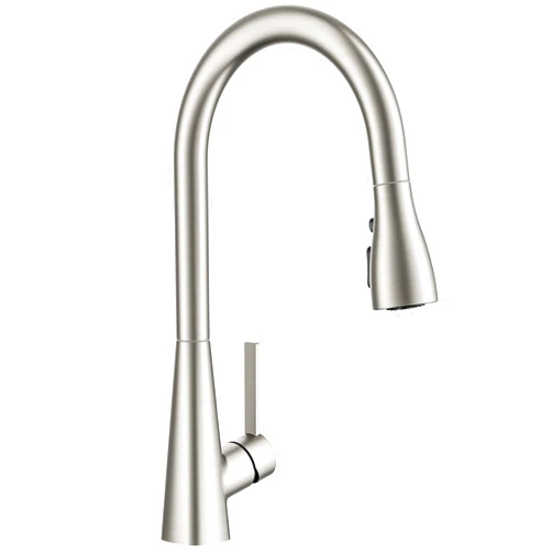 FORIOUS Kitchen Faucet with Pull Down Sprayer, Brushed Nickel, Classic High Arc Stainless Steel Faucet for Kitchen Sink, Single Handle for 1 or 3 Hole Decks for RV Bar Farmhouse Laundry Camper