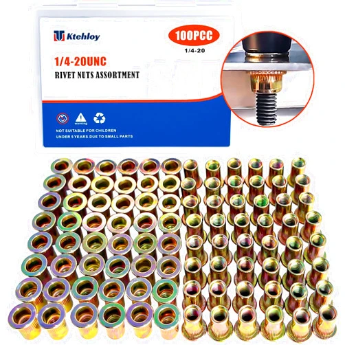 Ktehloy Rivet Nut, Ktehloy 100Pcs 1/4