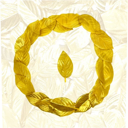 Ohsail 100PCS Golden Leaf Artificial Silk Leaves for Decoration Drawing DIY Cake Wedding Christmas Party Decoration