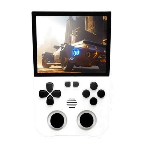 DREAMHAX XU10 Handheld Game Console with 3.5 Inch IPS Screen Pre-Loaded 10000 Games, Portable Video Games Console with 3000 mAh Li-po Battery Easy-to-use System Updated Chip (White)