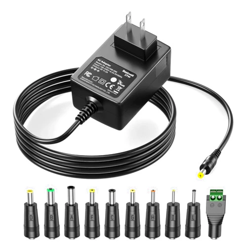 Basicvolt 9V Power Supply Center Positive DC 9V Power Cord for Speakers Crosley Record Player Arduino UNO Schwinn Bike Breast Pump Halloween Props and More 9 Volt Charger Adapter 3A(Max)
