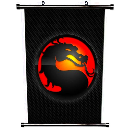 GamesPoster Modern style Home Decor Custom Poster with Mortal Kombat Dragon Background Tongue Circle Wall Scroll Poster Fabric Painting 23.6 X 35.4 Inch (60cm X 90 cm)