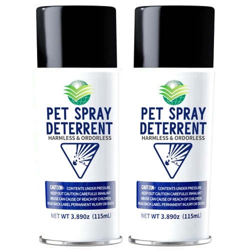 QSKUDP Spray Deterrent Device Refill for Motion Activated Cat Deterrent System - Safe Dog & Cat Spray Deterrent for Counters & Trouble Areas - 7.78oz Total 2 Pack