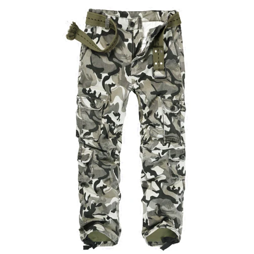 GSGGIG Men's Camo Cargo Pants Cotton Ripstop Outdoor Adventure Wear Casual Hiking Work Pants with Multi Pockets(No Belt)