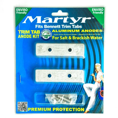 Martyr (Canada Metal Pacific) Martyr ANODES Martyr Bennett Trim Tab Anode Kit CMBNT1AKITA
