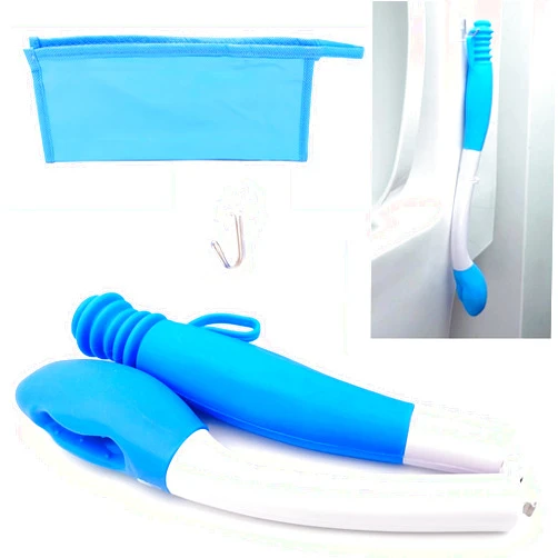 BEEMEEMASTER Foldable Long Reach Comfort Wiper for Toilet Paper, Toilet Tissue Aid Butt Wiper Holder for Disabled/Bariatric Surgery,Wiper with Hook