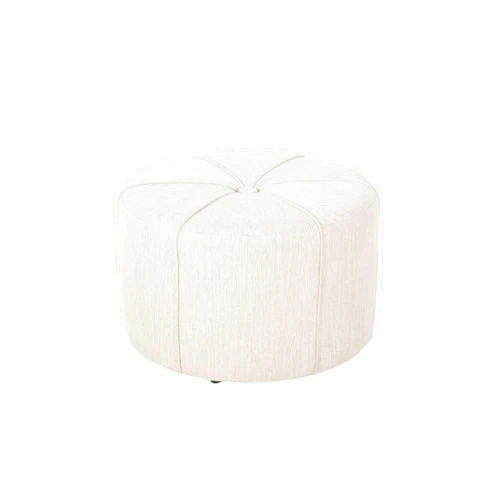 Christopher Knight Home Birdsong Upholstered Round Ottoman - Beige