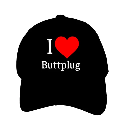 PAUPPY Funny-I-Love-Buttplug-Gifts for Women Men Gifts Black Baseball Hats Baseball Cap Golf Hat Dad Hat for Boys Girls