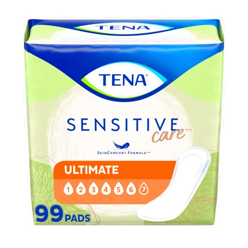 TENA Incontinence Pads, Bladder Control & Postpartum for Women, Ultimate Absorbency, Regular Length, Intimates - 99 Count