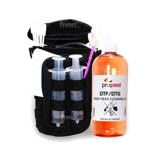 ProPeel DTF Printhead Cleaning Kit for All DTF/DTG Printers - Compatible with Epson Printers - Complete Nozzle Cleaning Solution - (32oz Cleaning Kit)
