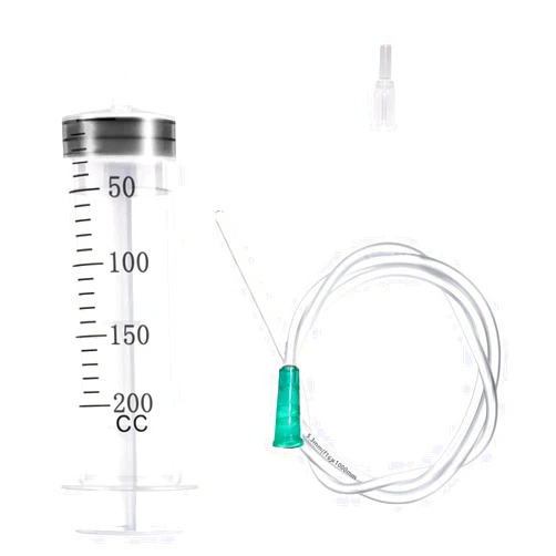 Ulove Prs 200ml 200cc Large Measurement Syringe with 40 inch Plastic Tubing Hoses, for Scientific Labs, Refilling and Filtration, 1 Pack