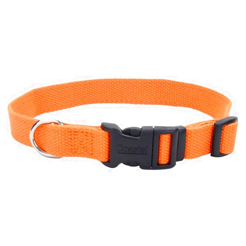 Coastal Pet - New Earth Soy - Adjustable Dog Collar, Pumpkin, 3/4