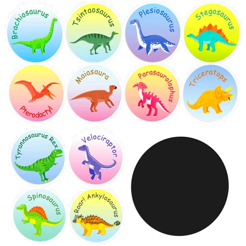 Geyee 24 Pcs Potty Training Stickers Potty You Pee on Toilet Reveal Stickers Chart Reusable Pee Decals Color Changing Seat Toilet Targets for Boys Girls Kids Training Use(Dinosaur)