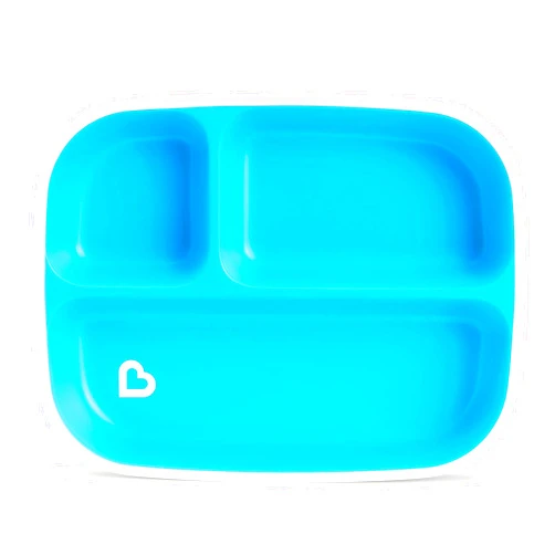 Munchkin® Splash™ Toddler Divided Plate, Blue