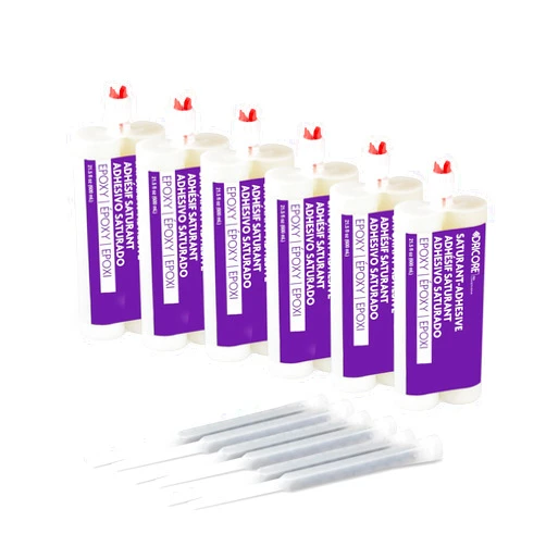 DRICORE PRO Concrete Repair Saturant-Adhesive Epoxy (6 Pack) | Extra Strength Construction Glue for Repairing Cement Cracks, Pits, & Chips in Foundations, Basement, Walls