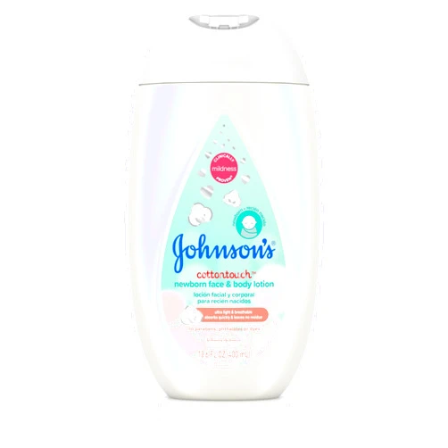 Johnson's Baby Johnson's CottonTouch Newborn Baby Face and Body Lotion, Hypoallergenic Moisturization for Baby's Skin, Made with Real Cotton, Paraben-Free, Dye-Free, 13.6 fl. oz