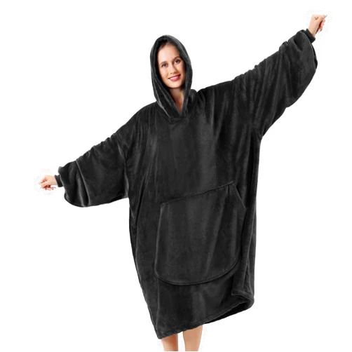 FestiCorp Oversized Blanket Hoodie for Adults - Extra Long Wearable Sweatshirt with Giant Sleeve, Hood and Pocket
