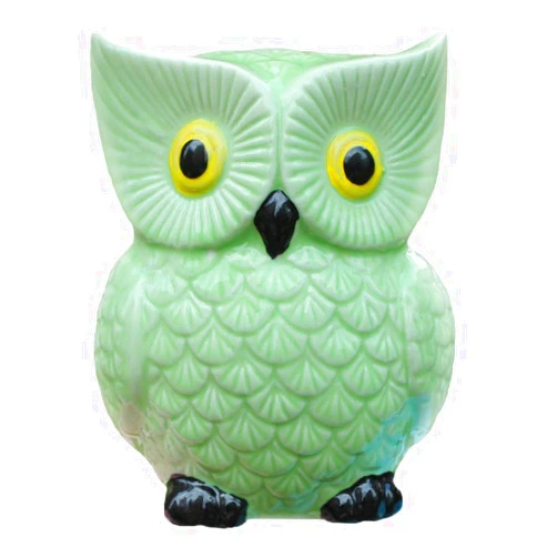 ZCHING Cute Owl Ceramic Piggy Bank Personalized Money Saving Bank for Kids Girls Nursery Gift Decor