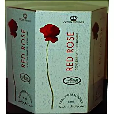 Al-Rehab Red Rose - 6ml (.2oz) Roll-on Perfume Oil by Al-Rehab (Crown Perfumes) (Box of 6)