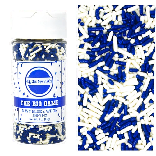 Mystic Sprinkles The Big Game Jimmy Mix 3oz Bottle (Navy Blue & White)