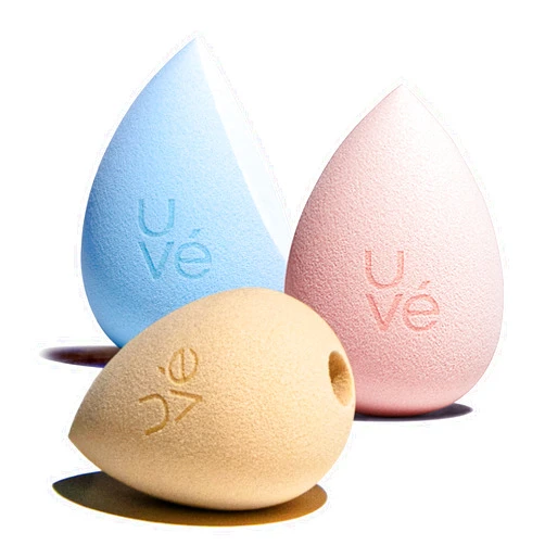UVé Beauty PURE Series Makeup Blenders 3 Pack; Halo, Teardrop & Cut. Sponges for Foundations, Powders & Creams. Vegan, Cruelty Free, Stays Clean Longer