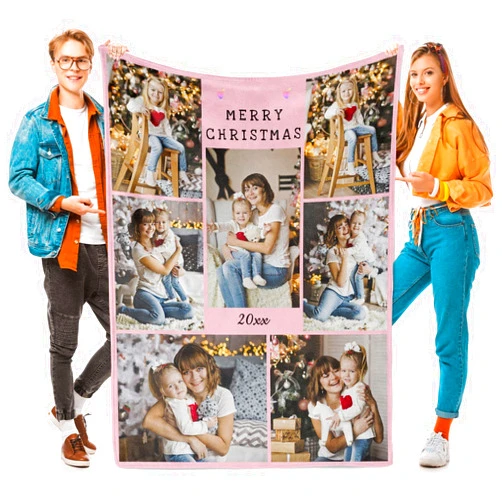 InkArts Custom Blankets with Photos, Personalized Photo Blankets Using My Own Photo, Customized Blankets with Picture, Personalized Gifts for Women Men Baby Child, Personalized Gifts for Christmas