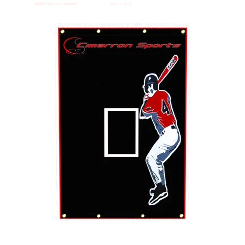 Generic Cimarron Heavy Duty Vinyl Black Backstop in 4'x6' with Square Target