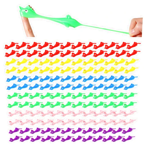Hungdao 240 Pcs Flying Chicken Slingshot Rubber Chicken Slingshot Fingers Flying Toys Chickens Flying Turkey for Kids Stretch and Relax Game Birthday Carnival Halloween Christmas Party Favors Supply