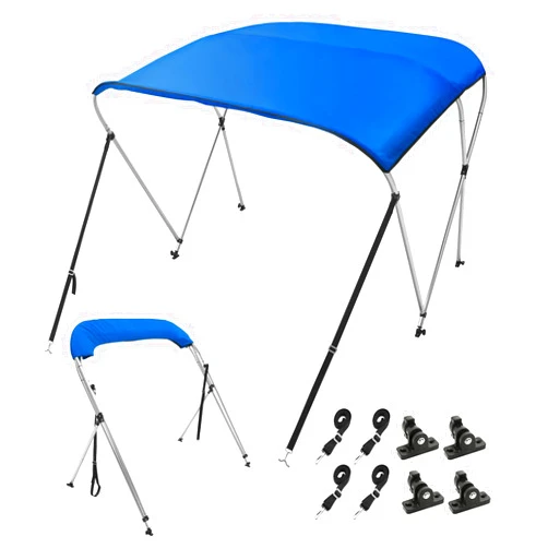 VEVOR 3 Bow Bimini Top Boat Cover, 900D Polyester Canopy with 1