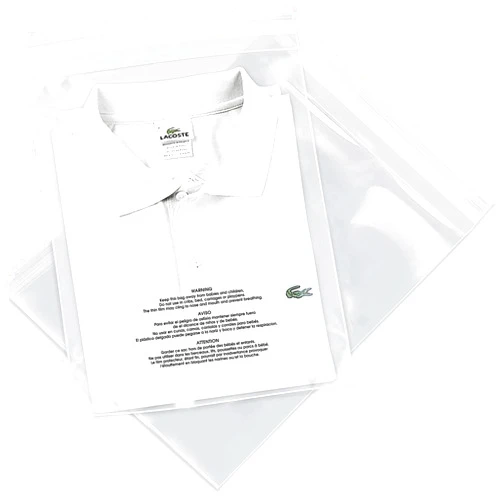 Spartan Industrial - 10” X 12” (200 Count) Self Seal Clear Poly Bags with Suffocation Warning for Packaging, T Shirts - Permanent Adhesive