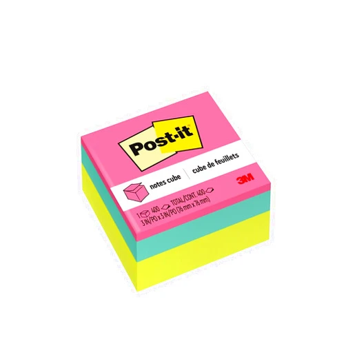 Post-it® Notes Cube, 400 Total Notes, 3