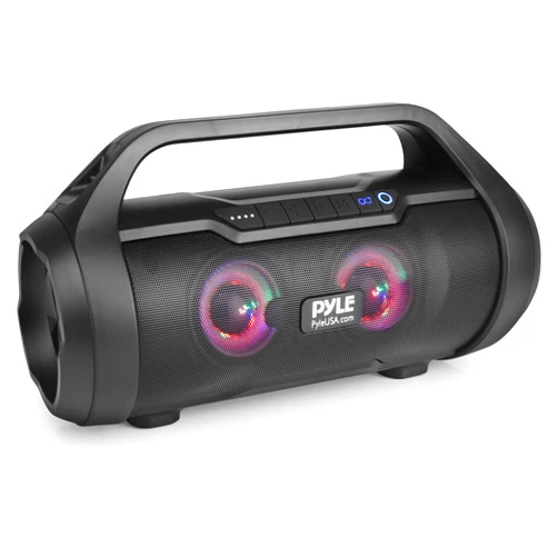 Pyle Wireless Portable Bluetooth Boombox Speaker- 40W Max 2.0CH Rechargeable Boom Box Speaker Portable Barrel Loud Stereo System with AUX Input/USB/SD/Fm Radio, 3