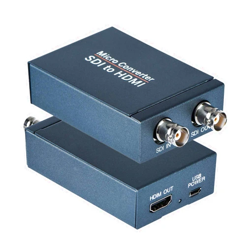 Anber-Tech SDI to HDMI Converter, SDI in HDMI Out with SDI Loopout, 1080P@60Hz Audio Embedder Support HDMI 1.3, 3G/HD-SDI Auto Format Detection Extender for Camera CCTV