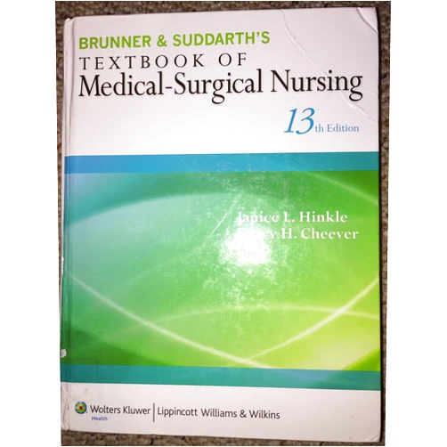 R. N. Hinkle, Janice L. , Ph. D.,R.N. Cheever, Kerry H., Ph.D. Brunner & Suddarth's Textbook of Medical-Surgical Nursing (Brunner and Suddarth's Textbook of Medical-Surgical)