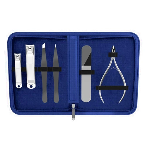 ShearGuru Manicure & Pedicure for Women and Men -Shear Guru: Complete Personal Care 6-Piece Grooming Kit including Premium Nail Clippers for Thick Nails + Nail Trimmer + Tweezers and Portable Luxury Travel Case
